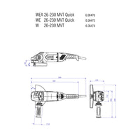 Metabo W 26230 MVT Angle Grinder: 230mm Power Tool with Vibration Reduction & Safety