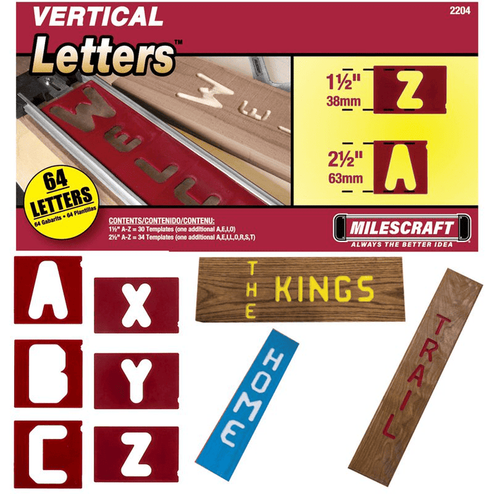 Milescraft Signpro 1-1/2 & 2-1/2 Vertical Lett Set- 0822204