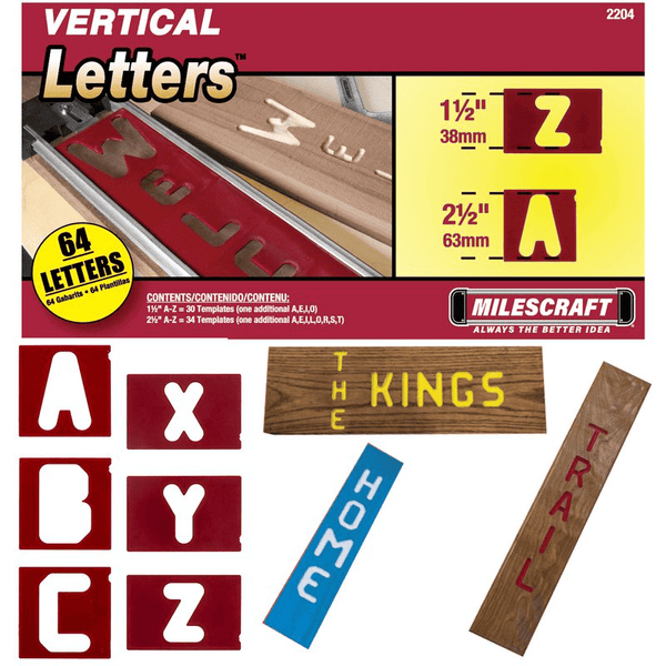 Milescraft Signpro 1-1/2 & 2-1/2 Vertical Lett Set- 0822204