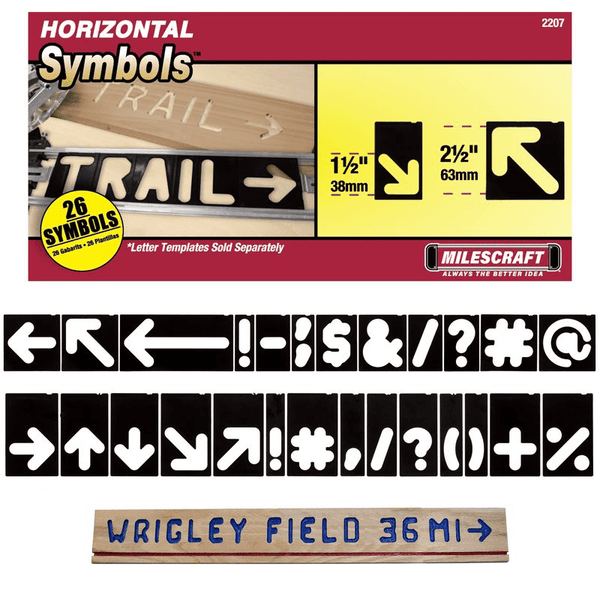 Milescraft Signpro 1-1/2 & 2-1/2 Symbols Set- 0822207