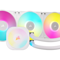 Corsair iCUE LINK TITAN 360 RX RGB Liquid CPU Cooler - White _ RX120 RGB Fans _ Fits Intel LGA 1851/1700; AMD® AM5/AM4.