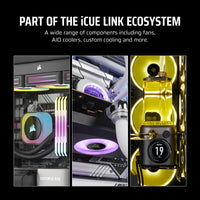 CORSAIR LX-R RGB Series; iCUE LINK LX120-R RGB White; 120mm RGB Fan; Triple Fan Kit.