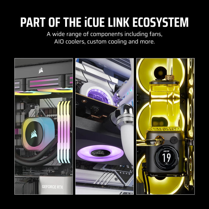 CORSAIR LX-R RGB Series; iCUE LINK LX120-R RGB White; 120mm RGB Fan; Triple Fan Kit.