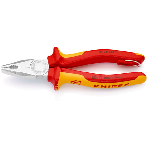 Knipex PLIER - COMBINATION 180MM MULTI COMPONENT HANDLE VDE 1000V - KPX0306180