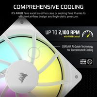 Corsair RS120 ARGB 120mm PWM Fan – White