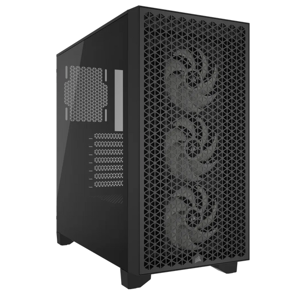 3000D RGB AIRFLOW Black Mid-Tower PC Case; 2x 3.5'' |  2x 2.5'' Drive Bays; Up to 360mm Radiator compatible; 3x 120mm fan incl