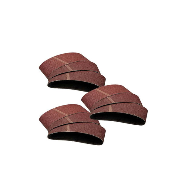 Wolfcraft Sanding Belts 75x533mm - 40, 80, 120 Grit - Wood Sanding Belts