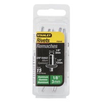 Stanley Aluminium Rivets 3mm x 12mm (15 Pack) | 1-PAA48T - image 1