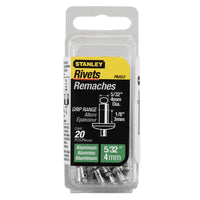 Stanley Aluminium Rivets 4mm x 3mm (20 Pack)| 1-PAA52T - image 1
