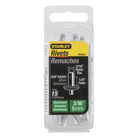Stanley Aluminium Rivets 5mm x 6mm (15 Pack) | 1-PAA64T - image 1