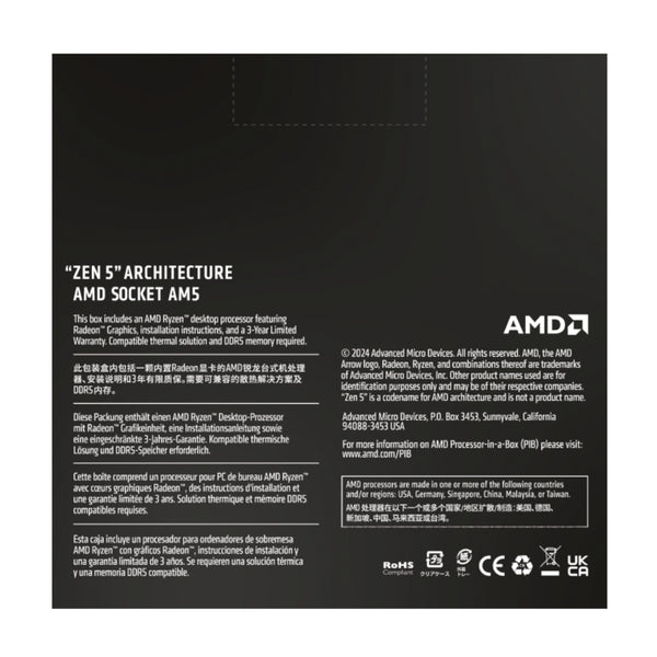 AMD RYZEN 5 9600X 6-Core 3.9GHz AM5 CPU-100-100001405WOF