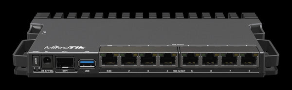 MikroTik 7 Gigabit 1 x 2.5Gbps 1 SFP+ PoE Router L5 License | MT-RB5009UPR+S+IN