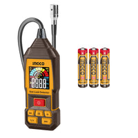 INGCO Gas Leak Detector HETGA031: 0-9999ppm Combustible Gas Detector with LR03 AAA Batteries.