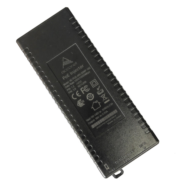 Acconet PoE Injector 48V 10G: Power Over Ethernet Adapter for High-Speed Networks, 1000/10000Mbps Data Rate