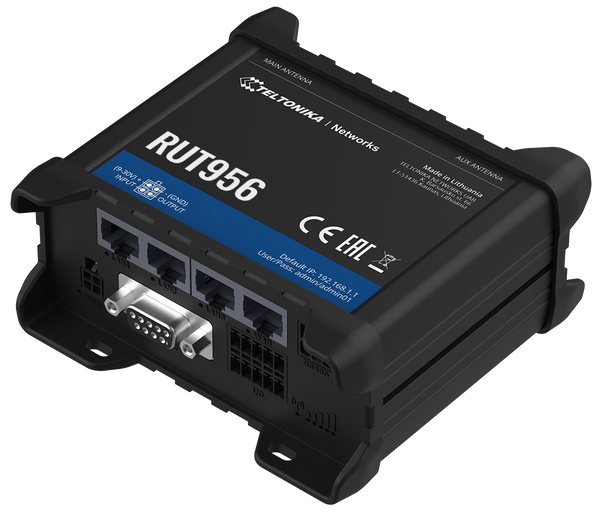 Teltonika Industrial RS232 / RS485 4G Dual SIM Router | RUT956-TTK-RUT956