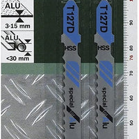 Bosch T127D Jigsaw Blades: HSS, Aluminum Cutting - 2 Pack. Best for Black&Decker, Makita, Metabo, Skil Jigsaws.