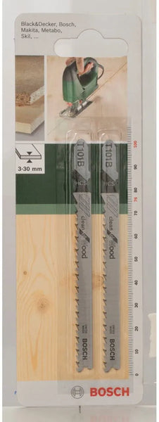 Bosch T101B Jigsaw Blades: Clean Cut Wood Blades for Bosch, Makita, Black & Decker Jigsaws