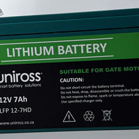 Uniross 12.8V 7Ah (89.6Wh) High Draw LiFEPO4  Battery | UR-BAT-LiFePO4-12-7HD-UR-BAT-LiFePO4-12-7HD