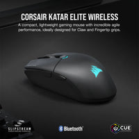 Corsair KATAR ELITE Wireless Ultra-Light Gaming Mouse; 26000 DPI; Black. Corsair
