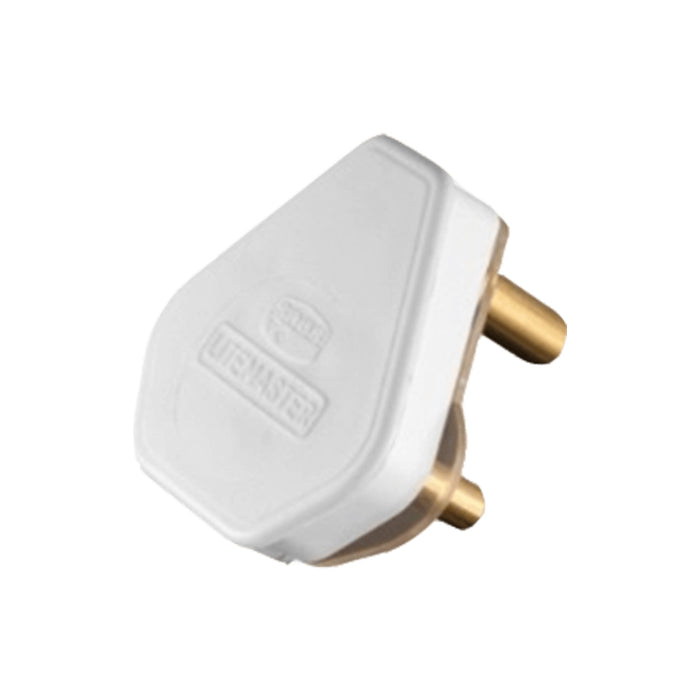 3 PRONG NORMAL PLUG - WHITE - PWR-N-PLUG
