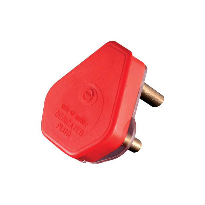 3 PRONG RED DEDICATED PLUG BRASS - PWR-D-PLUG
