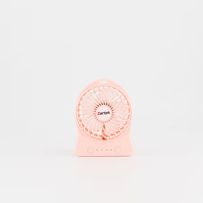 Zartek ZA-101-PNK Breez Portable Rechargeable Mini Fan