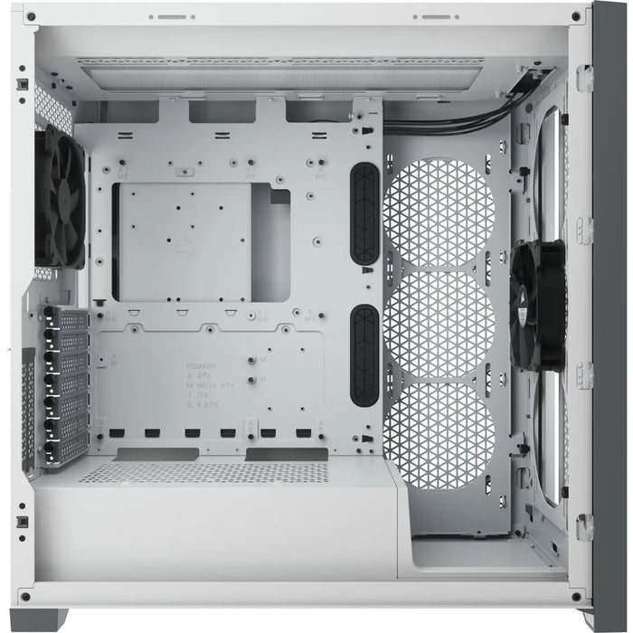 5000D RGB Airflow White Tempered Glass Mid Tower; 2x 3.5'' |  4x 2.5'' Drive Bays; Up to 360mm Radiator; 3x 120mm fan incl