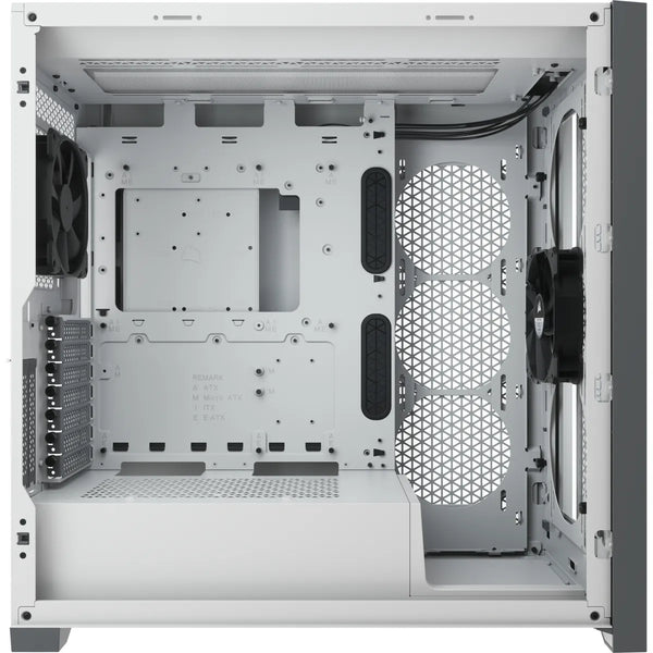 5000D RGB Airflow White Tempered Glass Mid Tower; 2x 3.5'' |  4x 2.5'' Drive Bays; Up to 360mm Radiator; 3x 120mm fan incl