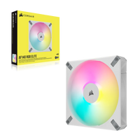 Corsair AF ELITE Series; AF140 RGB ELITE WHITE; 140mm Fluid Dynamic RGB Fan with AirGuide; Single Pack-CO-9050159-WW