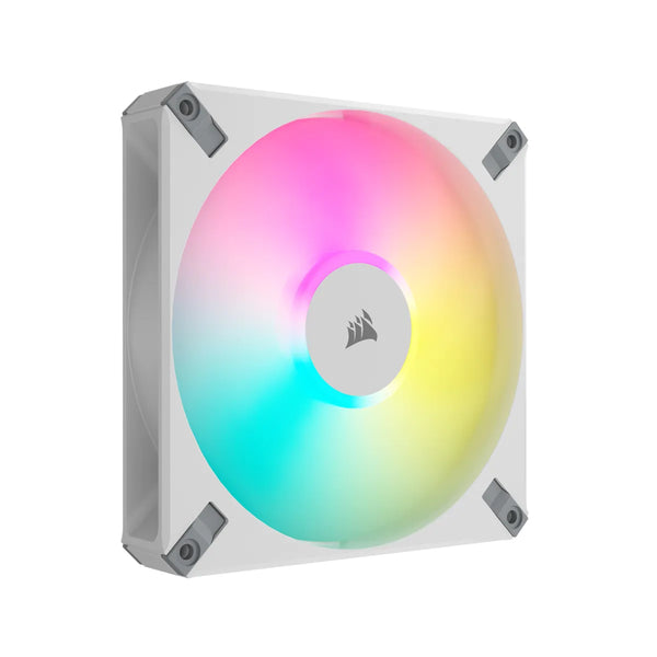 Corsair AF ELITE Series; AF140 RGB ELITE WHITE; 140mm Fluid Dynamic RGB Fan with AirGuide; Single Pack