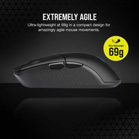 Corsair KATAR ELITE Wireless Ultra-Light Gaming Mouse; 26000 DPI; Black. Corsair