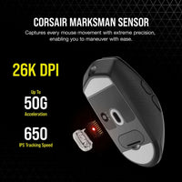 Corsair KATAR ELITE Wireless Ultra-Light Gaming Mouse; 26000 DPI; Black. Corsair