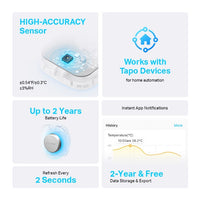 TP-Link Tapo Smart Temperature and Humidity Sensor | Tapo T310-TP-TAPO-T310