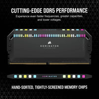Corsair DOMINATOR RGB DDR5 32GB (2 x 16GB) DDR5 7200 CL34-44-44-96 1.45V Intel XMP - BLACK