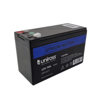 Uniross 12.8V 7Ah (89.6Wh) LiFEPO4 Battery | UR-BAT-LiFePO4-12-7-UR-BAT-LiFePO4-12-7