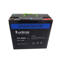 Uniross 12.8V 20Ah (256Wh) LiFEPO4 battery | UR-BAT-LiFePO4-12-20-UR-BAT-LiFePO4-12-20