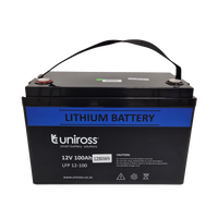 Uniross 12.8V 100Ah (1.28kWh) LiFEPO4 Battery | UR-BAT-LiFePO4-12-100-UR-BAT-LiFePO4-12-100