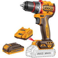 Ingco Lithium-ion Cordless Drill Kit 20V + Battery and Charger - CDLI20668