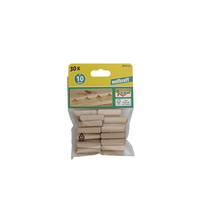 WOLFCRAFT 30 Dowel Pins Beech 10x40mm - High-Quality Wood Dowels for Woodworking Joints & Furniture Assembly