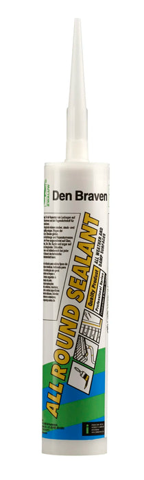 Den Braven All Round Sealant White 280ml - Caulk for Weatherproof Sealing & Repair