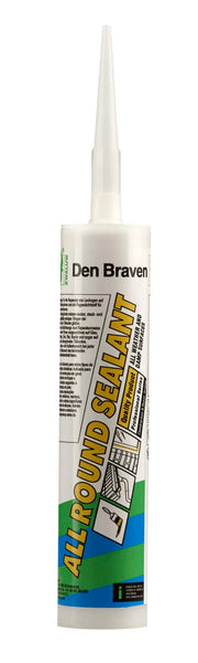 Den Braven All Round Sealant White 280ml - Caulk for Weatherproof Sealing & Repair