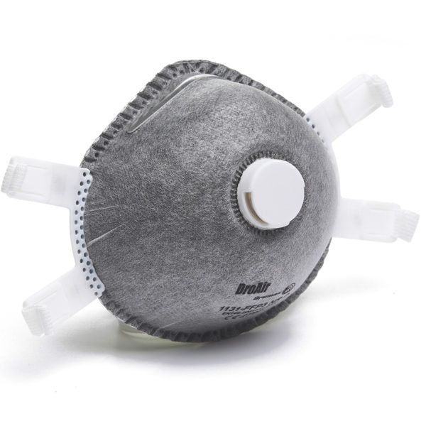 DROMEX FACE MASK DISPOSABLE CARBON FFP3 VALVE 5PC  1131