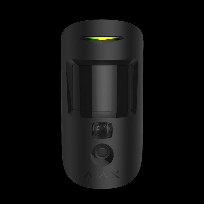 AJAX Security - MotionCam Jeweller - Black Wireless Indoor Motion Detector with Photo Camera | AJAX-MC-INDR-B