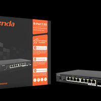 Tenda 8-Port 2.5G Ethernet Switch with 2x 2.5G SFP slots | TEM2010F
