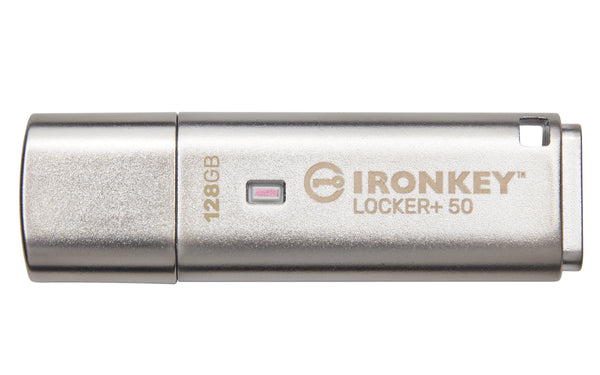 Kingston 128GB IronKey Locker Plus 50 AES Encrypted USBtoCloud