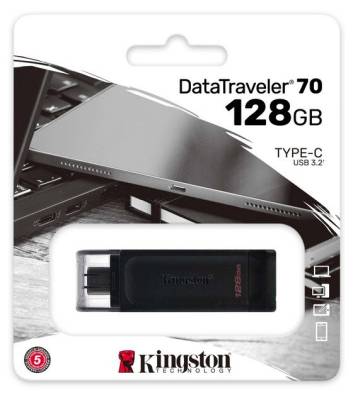 Kingston 128GB USB-C 3.2 Gen 1 DataTraveler 70-DT70/128GB