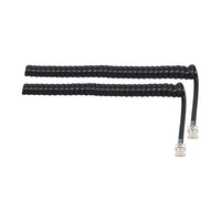LINKQNET RJ11 COILED TELEPHONE CABLE - BLACK - CAB-TEL-CURLY-RJ11-B