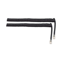 RJ9 CURLY TELEPHONE CABLE BLACK - CAB-TEL-CURL-RJ9-B