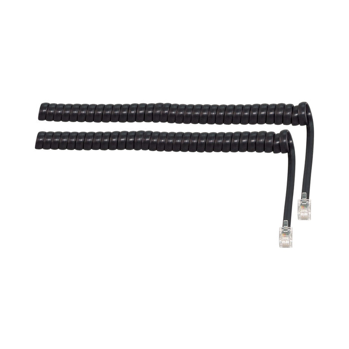 RJ9 CURLY TELEPHONE CABLE BLACK - CAB-TEL-CURL-RJ9-B