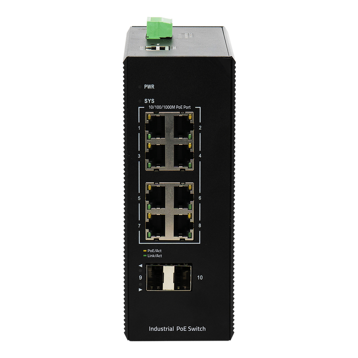 BDCOM 8 Port Gigabit Industrial PoE+ Switch With 2 SFP - Managed-BDCOM-IS200-2S8P